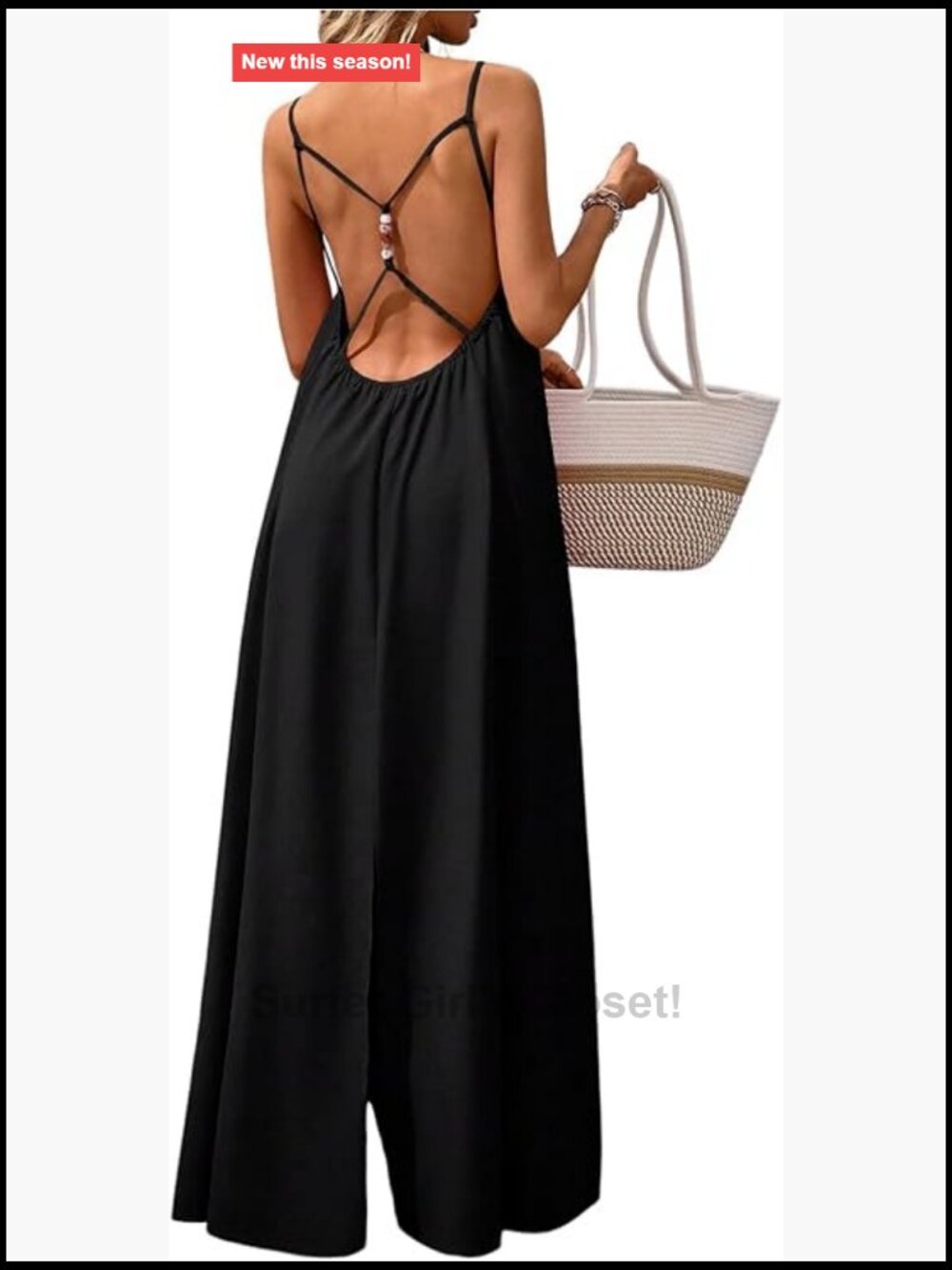 Backless Cami Maxi Dress Long Boho Split Vacation Outfit